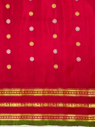 GADWAL PURE SILK CHECKS HANDLOOM SAREE