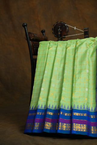 GADWAL PURE SILK CHECKS HANDLOOM SAREE