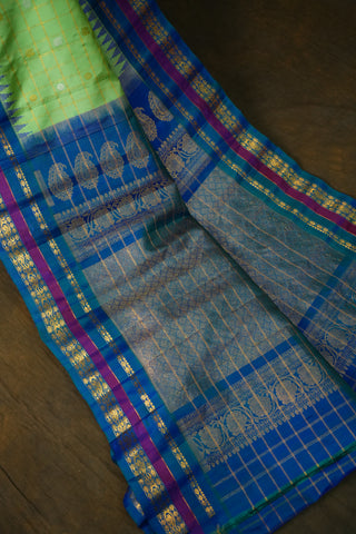GADWAL PURE SILK CHECKS HANDLOOM SAREE