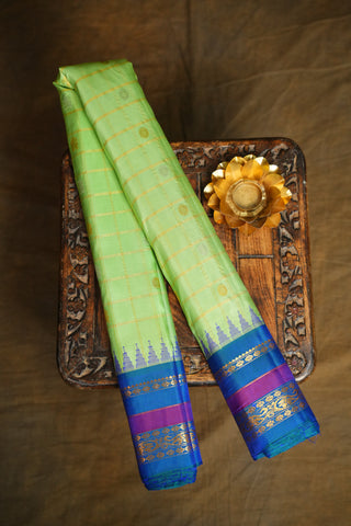 GADWAL PURE SILK CHECKS HANDLOOM SAREE