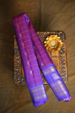 GADWAL PURE SILK CHECKS HANDLOOM SAREE
