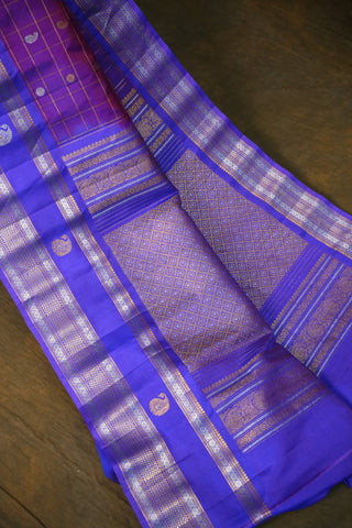 GADWAL PURE SILK CHECKS HANDLOOM SAREE