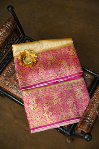 KANCHIPURAM PURE SILK TISSUE BROCADE SAREE