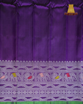 GADWAL PURE SILK MEENAKARI TURNING BORDER SAREE
