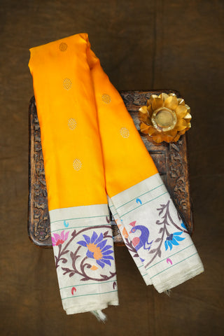 GADWAL PURE SILK TISSUE BORDER PAITHANI SAREE