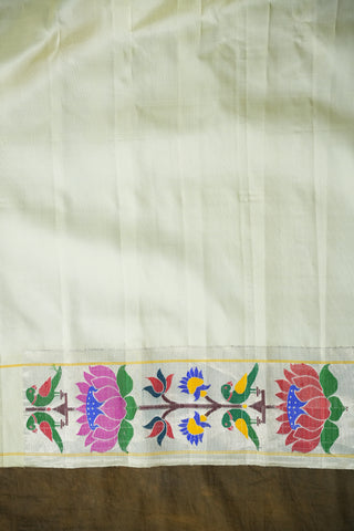 GADWAL PURE SILK TISSUE BORDER PAITHANI SAREE