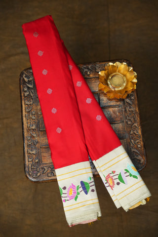 GADWAL PURE SILK TISSUE BORDER PAITHANI SAREE