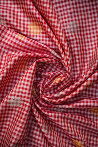 GADWAL PURE SILK GINGHAM CHECKS HANDLOOM SAREE