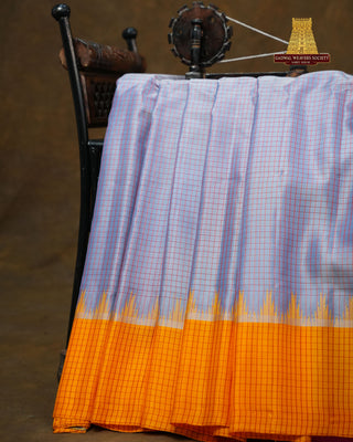 GADWAL PURE SILK CHECKS HANDLOOM SAREE