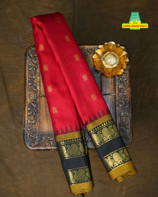 GADWAL PURE SILK GAP BORDER HANDLOOM SAREE