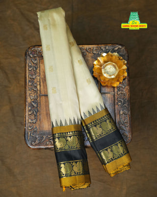 GADWAL PURE SILK GAP BORDER HANDLOOM SAREE