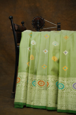 GADWAL PURE SILK MEENAKARI TURNING BORDER SAREE