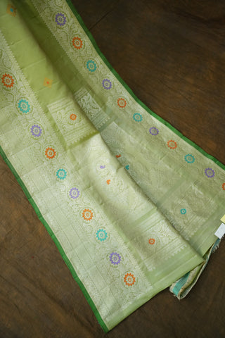 GADWAL PURE SILK MEENAKARI TURNING BORDER SAREE
