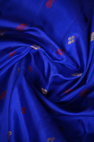 GADWAL PURE SILK GAP BORDER BUTTA HANDLOOM SAREE