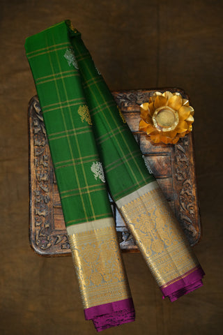 EXCLUSIVE GADWAL BIG CHECKS PURE SILK HANDLOOM SAREE