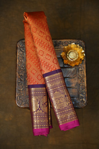 GADWAL PURE SILK BROCADE HANDLOOM SAREE