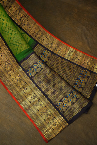 GADWAL PURE SILK BROCADE HANDLOOM SAREE