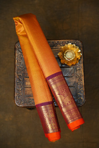 GADWAL PURE SILK BROCADE HANDLOOM SAREE