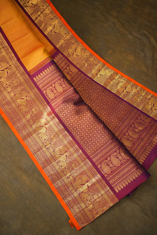 GADWAL PURE SILK BROCADE HANDLOOM SAREE