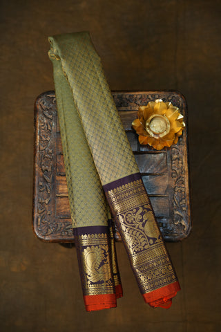 GADWAL PURE SILK BROCADE HANDLOOM SAREE