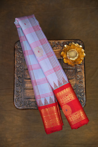GADWAL PURE SILK GAP BORDER HANDLOOM SAREE