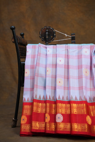 GADWAL PURE SILK GAP BORDER HANDLOOM SAREE