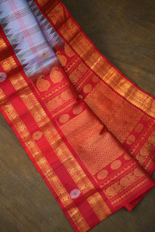 GADWAL PURE SILK GAP BORDER HANDLOOM SAREE