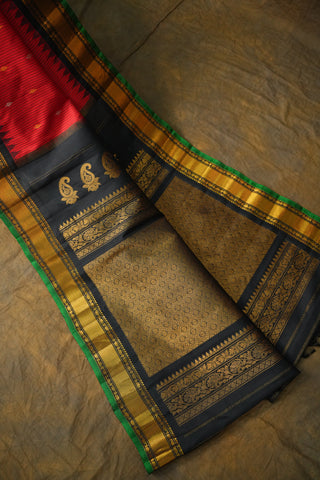 GADWAL PURE SILK CHECKS HANDLOOM SAREE