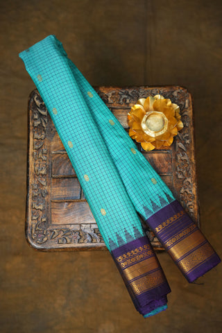 GADWAL PURE SILK CHECKS HANDLOOM SAREE