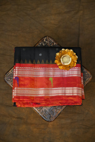 GADWAL PURE SILK TISSUE BORDER HANDLOOM SAREE