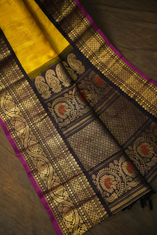 GADWAL PURE SILK BROCADE HANDLOOM SAREE