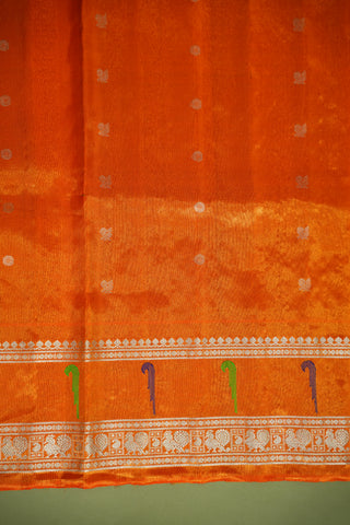GADWAL PURE SILK TISSUE BORDER HANDLOOM SAREE