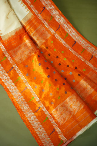 GADWAL PURE SILK TISSUE BORDER HANDLOOM SAREE