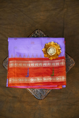 GADWAL PURE SILK TISSUE BORDER HANDLOOM SAREE