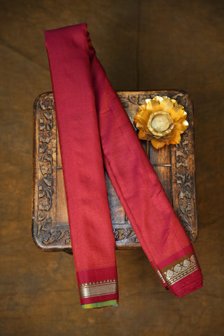 GADWAL PURE SILK SMALL BORDER HANDLOOM SAREE