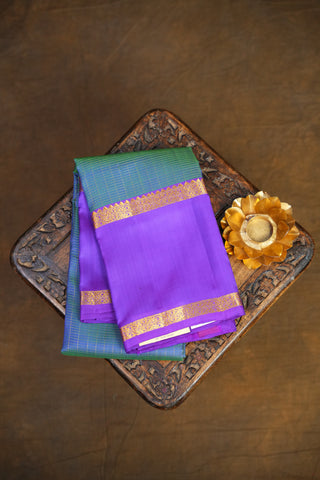 KANCHIPURAM PURE SILK CHECKS HANDLOOM SAREE