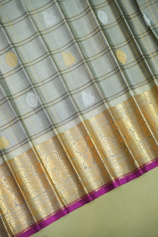 GADWAL PURE SILK CHECKS HANDLOOM SAREE