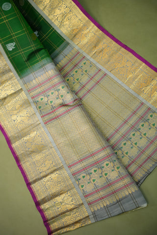 GADWAL PURE SILK CHECKS HANDLOOM SAREE