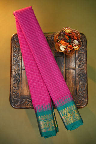 GADWAL PURE COTTON CHECKS SAREE