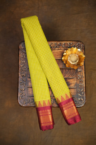 GADWAL PURE COTTON CHECKS SAREE