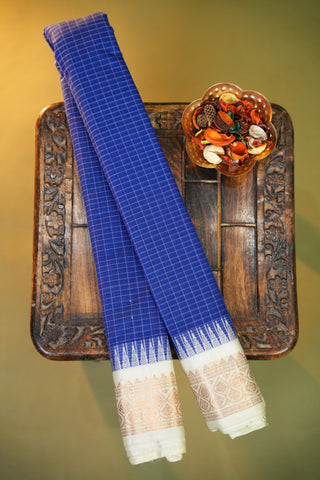 GADWAL PURE COTTON CHECKS SAREE