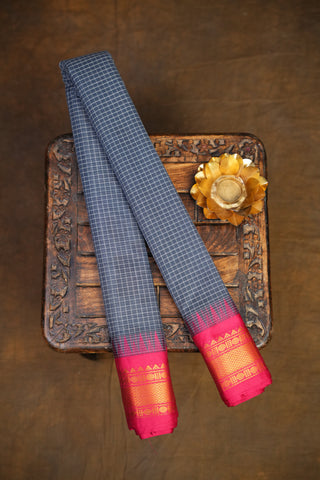 GADWAL PURE COTTON CHECKS SAREE