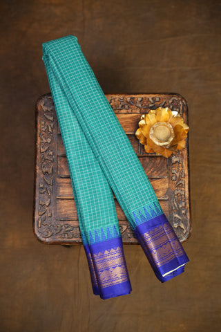 GADWAL PURE COTTON CHECKS SAREE