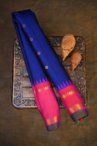 GADWAL PURE SILK GAP BORDER HANDLOOM SAREE