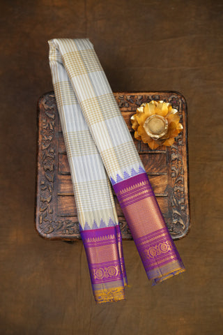 GADWAL PURE SILK CHECKS HANDLOOM SAREE