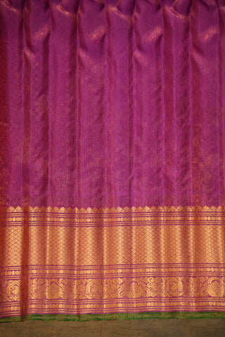 GADWAL PURE SILK TISSUE BORDER HANDLOOM SAREE
