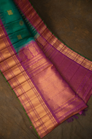 GADWAL PURE SILK TISSUE BORDER HANDLOOM SAREE
