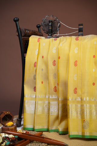 GADWAL PURE SILK GAP BORDER HANDLOOM SAREE
