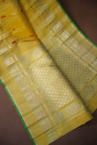 GADWAL PURE SILK GAP BORDER HANDLOOM SAREE