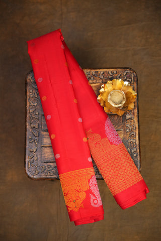 GADWAL PURE SILK MEENAKARI TURNING BORDER SAREE